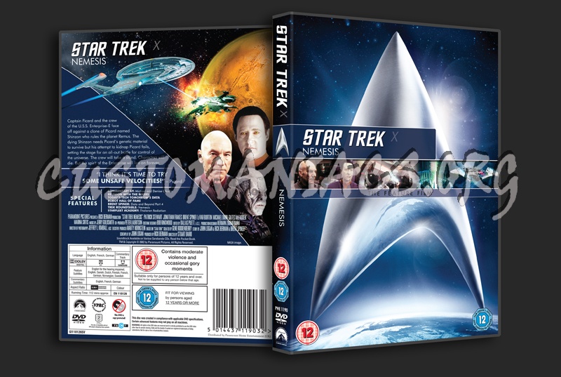 Star Trek X Nemesis dvd cover