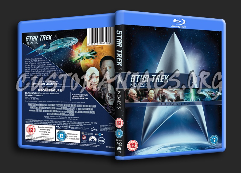 Star Trek X Nemesis blu-ray cover