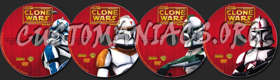 Star Wars The Clone Wars Season 1 dvd label