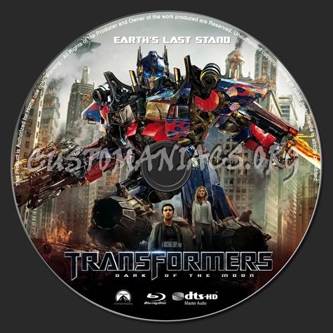 Transformers: Dark of the Moon blu-ray label