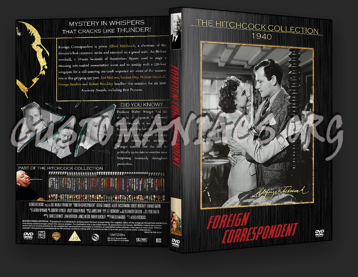 Foreign Correspondent - The Alfred Hitchcock Collection dvd cover