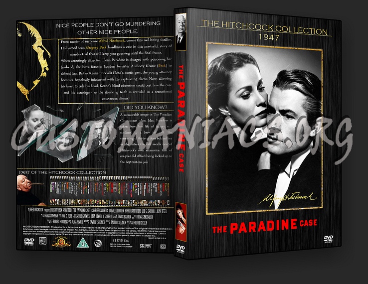 The Paradine Case - The Alfred Hitchcock Collection dvd cover