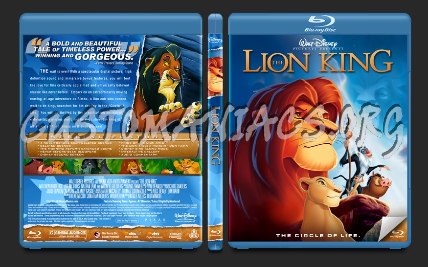 The Lion King blu-ray cover - DVD Covers & Labels by Customaniacs, id ...