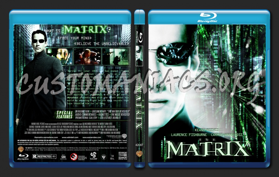 The Matrix blu-ray cover