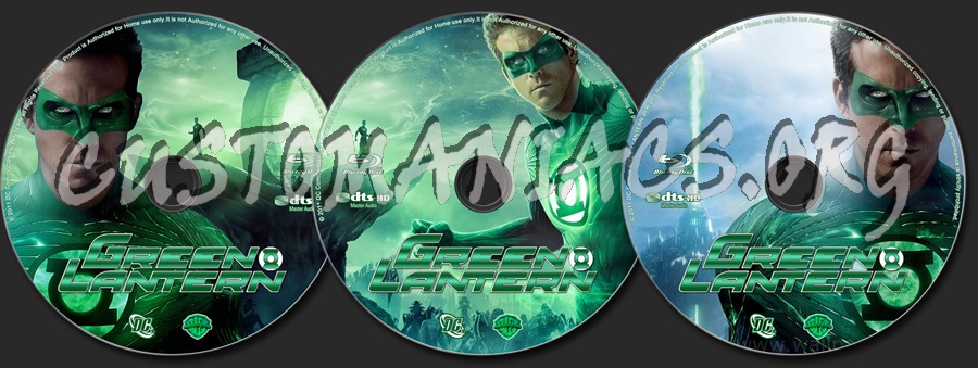 Green Lantern blu-ray label