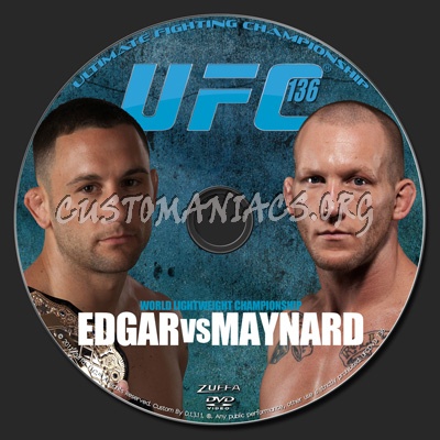 UFC 136 Edgar vs Maynard III dvd label