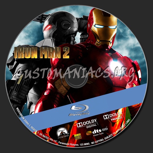 Iron Man 2 blu-ray label