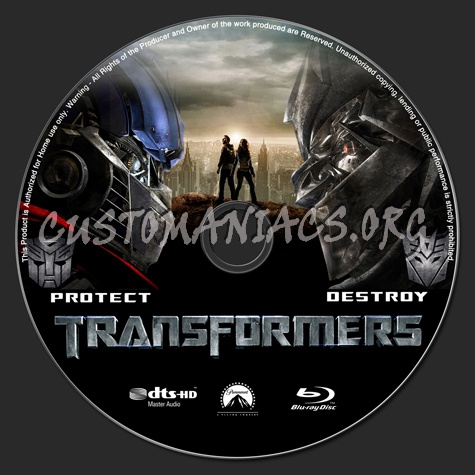 Transformers blu-ray label