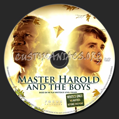 Master Harold and the Boys dvd label