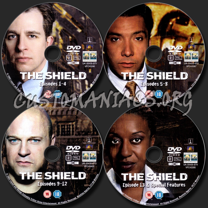 The Shield Season 1 dvd label