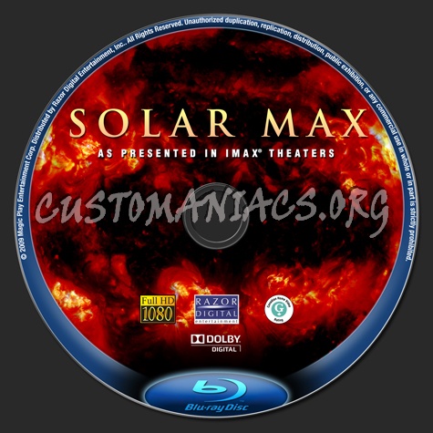 Solar Max blu-ray label