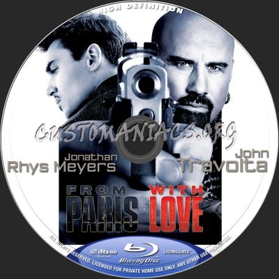 From Paris With Love blu-ray label