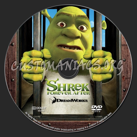 Shrek Forever After dvd label