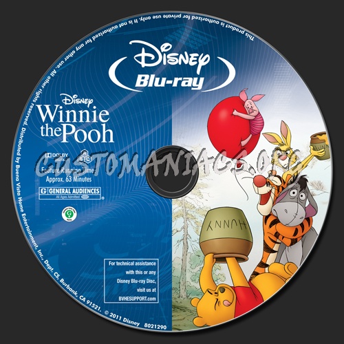 Winnie the Pooh blu-ray label