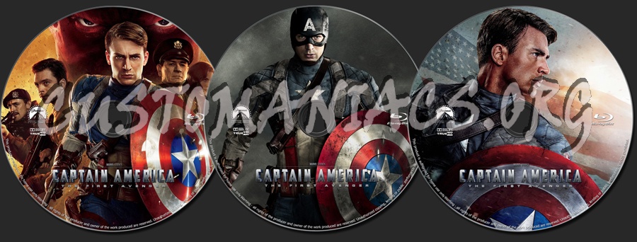 Captain America - The First Avenger blu-ray label