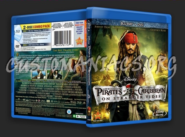 Pirates of the Caribbean: On Stranger Tides blu-ray cover