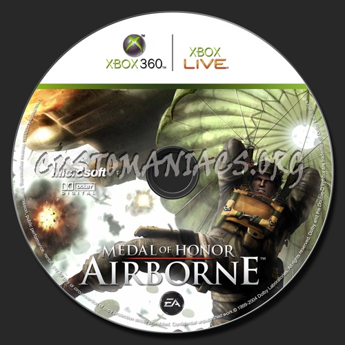 Medal Of Honor Airborne dvd label