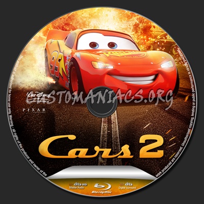 Cars 2 blu-ray label