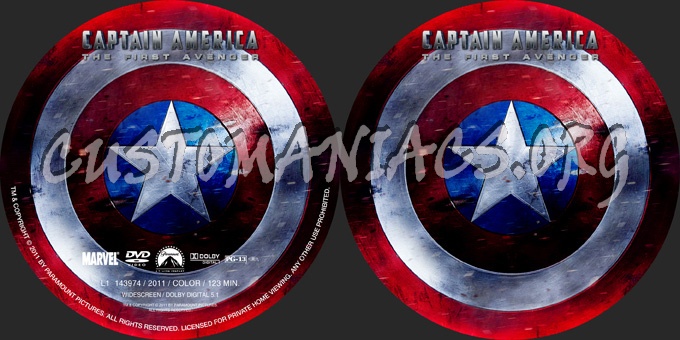 Captain America dvd label