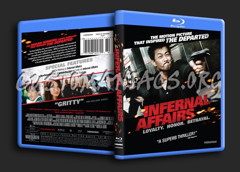 Infernal Affairs blu-ray cover