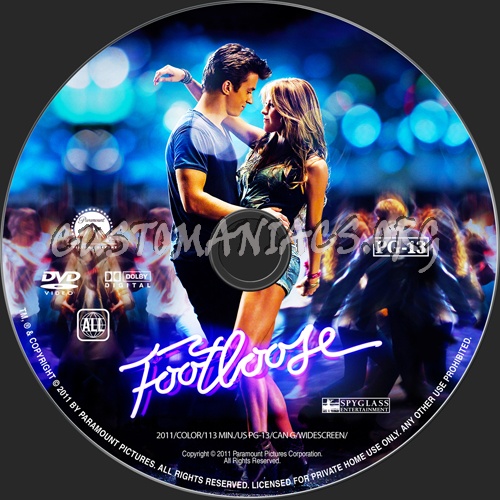 Footloose dvd label