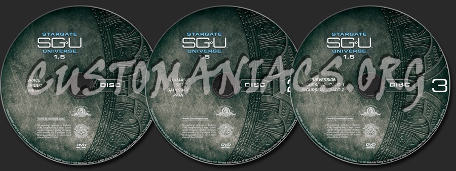 Stargate Universe Season 1.5 dvd label