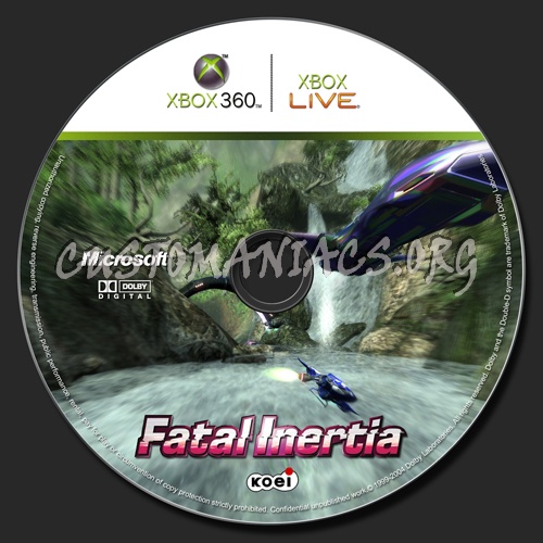 Fatal Inertia dvd label