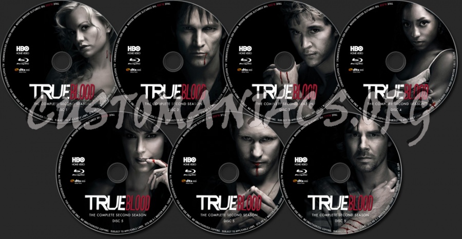 True Blood Season 2 blu-ray label