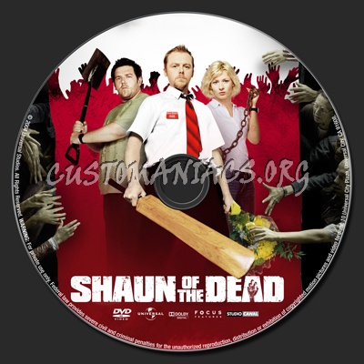 Shaun Of The Dead dvd label