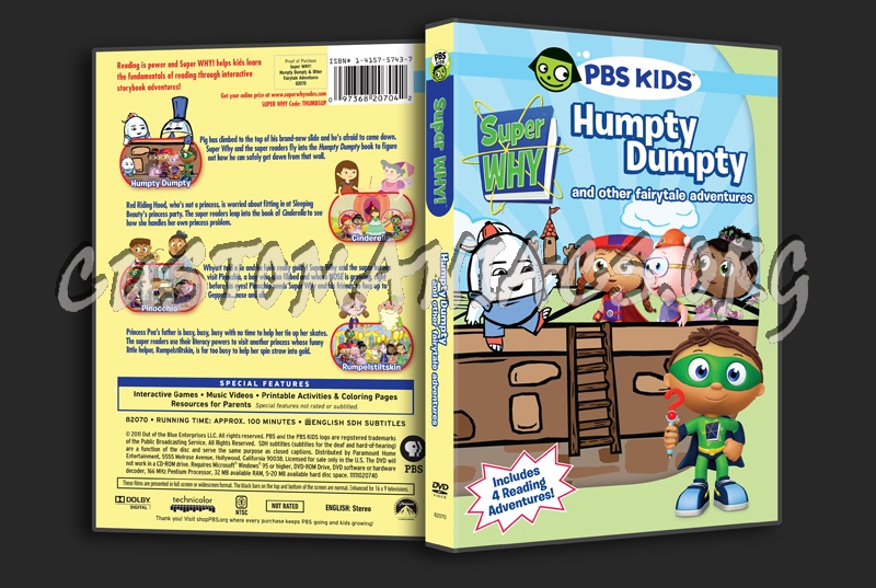 Super Why Humpty Dumpty dvd cover