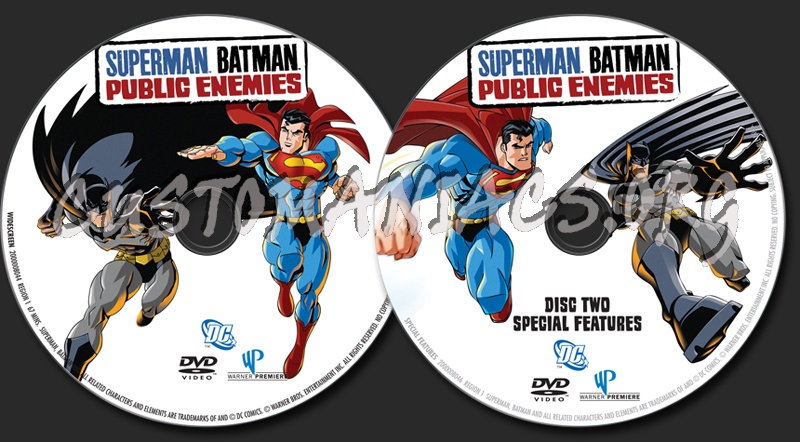 Superman / Batman Public Enemies dvd label