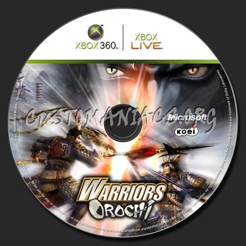 Warriors Orochi dvd label