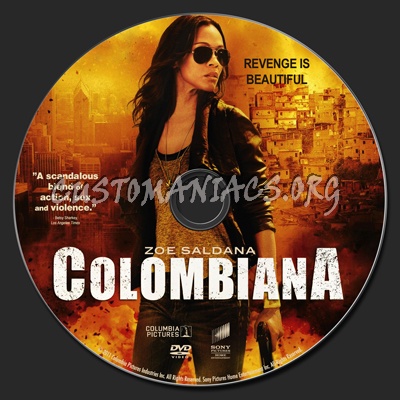 Colombiana dvd label