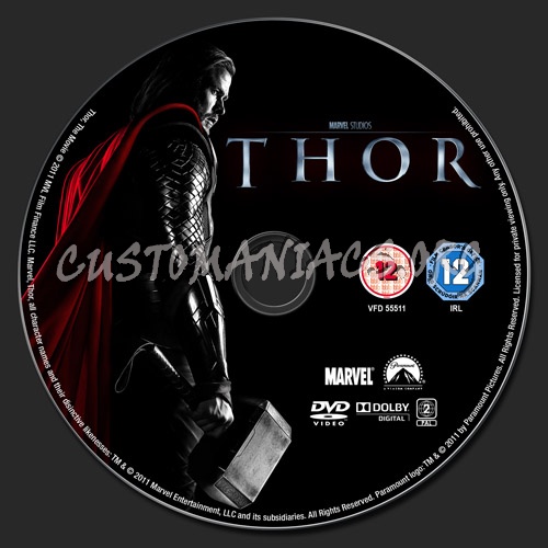 Thor dvd label