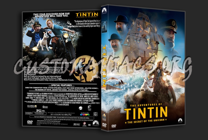 The Adventures of Tintin The Secret of the Unicorn dvd cover