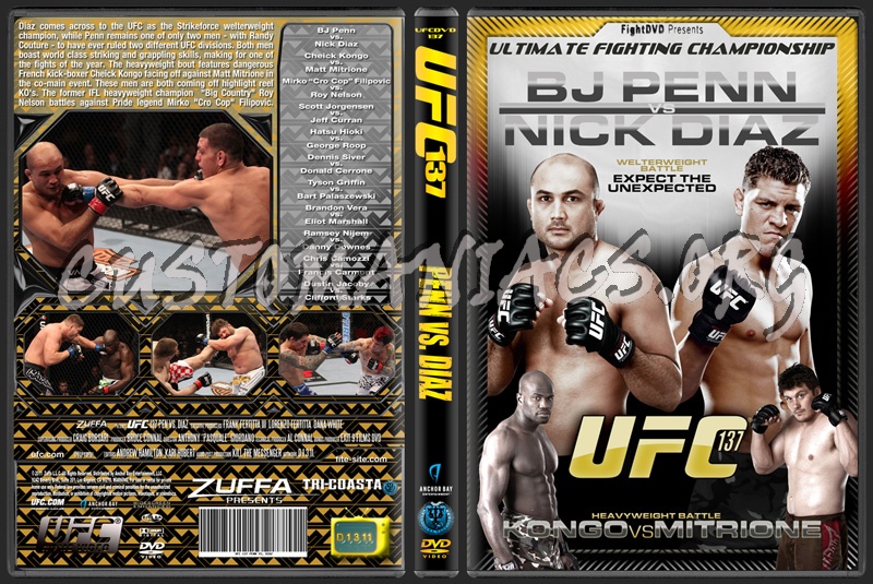 UFC 137 Penn vs Diaz dvd cover