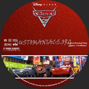 Cars 2 dvd label