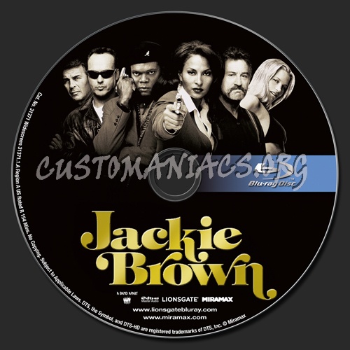 Jackie Brown blu-ray label