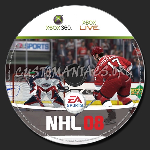 Nhl 08 dvd label