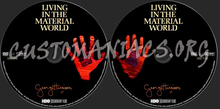 George Harrison Living in the Material World dvd label