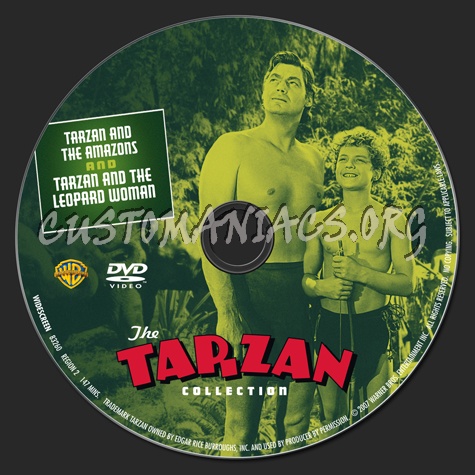 Tarzan and the Amazons / Tarzan and the Leopard Woman dvd label