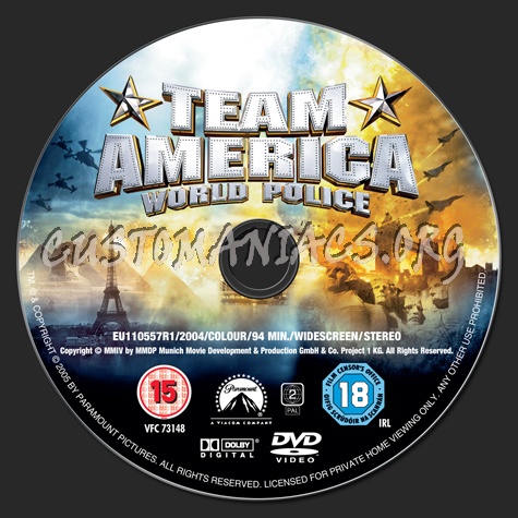 Team America dvd label