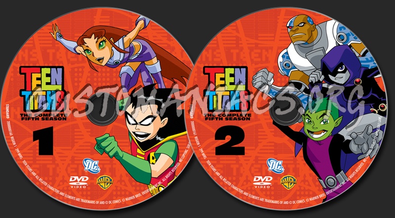 Teen Titans Season 5 dvd label