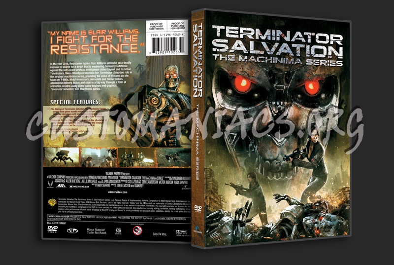 Terminator Salvation  The Machinima Series dvd cover