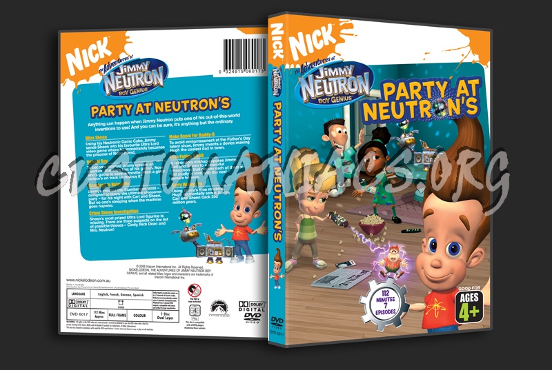 The Adventures of Jimmy Neutron: Party at Neutron's dvd cover