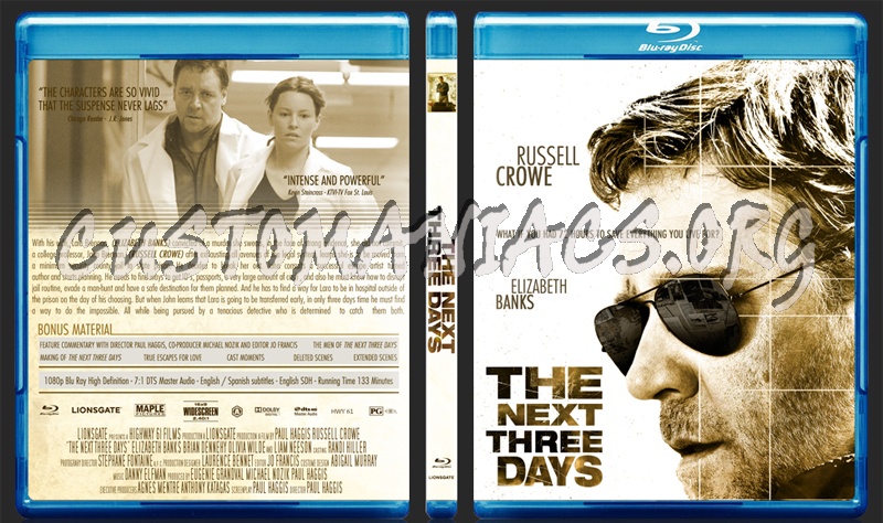 The Next Three Days blu-ray cover