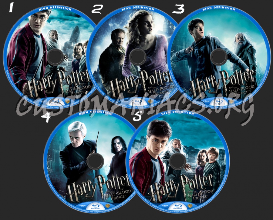 Harry Potter and the Half-Blood Prince blu-ray label