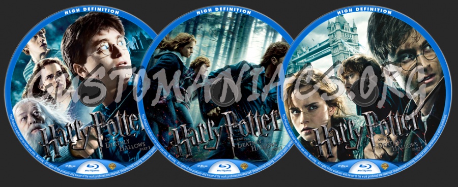 Harry Potter and the Deathly Hallows Part 1 blu-ray label