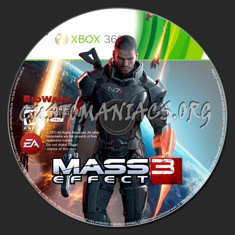 Mass Effect 3 dvd label