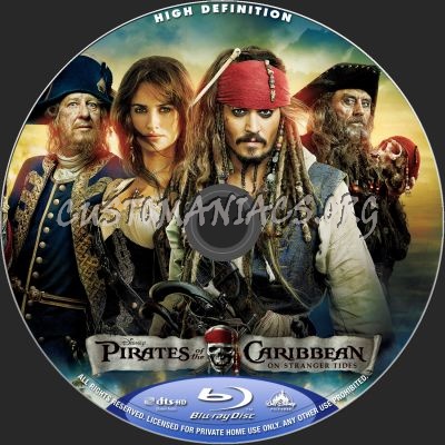 Pirates Of The Caribbean: On Stranger Tides blu-ray label